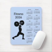 Fitness Weight Lifting 2026 Calendar Mousepad (Mit Mouse)