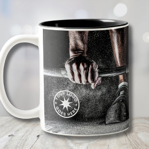 Fitness Weightlift Barbell Personal Trainer Fitnes Zweifarbige Tasse