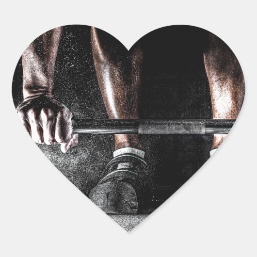Fitness Weightlift GYM Workout Herz-Aufkleber (Vorderseite)
