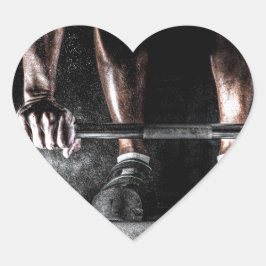 Fitness Weightlift GYM Workout Herz-Aufkleber
