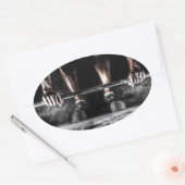 Fitness Weightlift GYM Workout Ovaler Aufkleber (Umschlag)