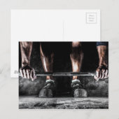 Fitness Weightlift GYM Workout Postkarte (Vorne/Hinten)