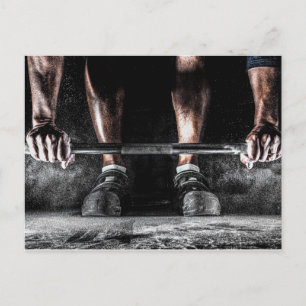 Fitness Weightlift GYM Workout Postkarte