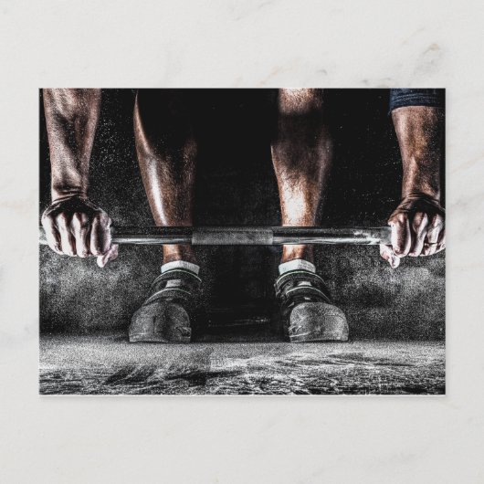 Fitness Weightlift GYM Workout Postkarte (Vorderseite)