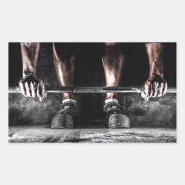 Fitness Weightlift GYM Workout Rechteckiger Aufkleber