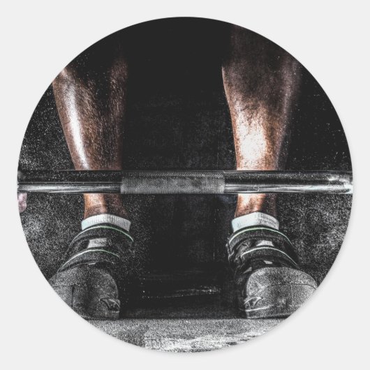 Fitness Weightlift GYM Workout Runder Aufkleber (Vorderseite)