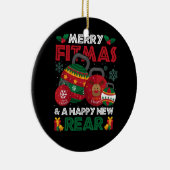 Fitness Weihnachten frohe Fitmas und eine glücklic Keramik Ornament (Rechts)