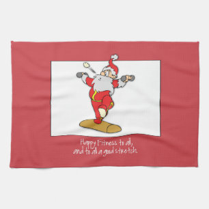 Fitness Weihnachten mit Weihnachten Geschirrtuch