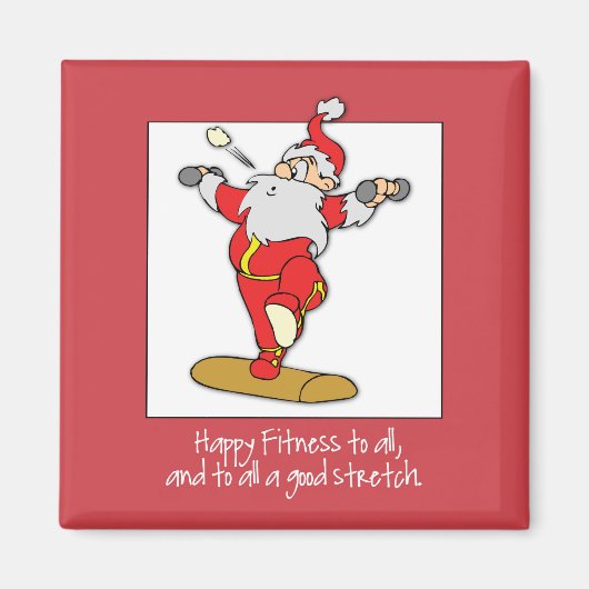 Fitness Weihnachten mit Weihnachten Magnet (Vorne)