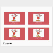 Fitness Weihnachten mit Weihnachten Rechteckiger Aufkleber (Blatt)