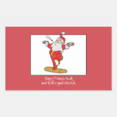 Fitness Weihnachten mit Weihnachten Rechteckiger Aufkleber (Vorderseite)