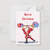 Fitness Weihnachtskarte Funny Mitteilungskarte (Vorderseite)