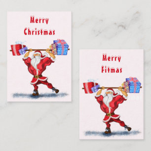 Fitness Weihnachtskarte Funny Mitteilungskarte