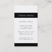 Fitness-Weiß Visitenkarte (Rückseite)