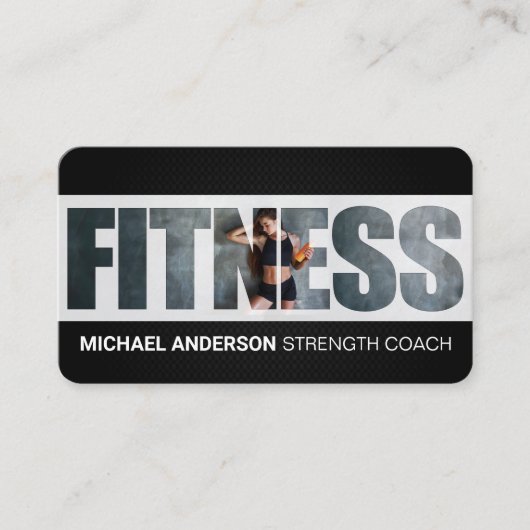 Fitness | Woman at the Gym Visitenkarte (Vorderseite)