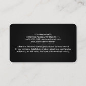 Fitness | Woman at the Gym Visitenkarte (Rückseite)