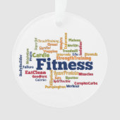Fitness Word Cloud Ornament (Vorderseite)