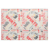 Fitness Word Cloud Red/Black ID284 Stoff (Fat Quarter (45,7 x 55,9 cm))
