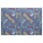 Fitness Word Cloud Red/White ID284 Stoff (Fat Quarter (45,7 x 55,9 cm))