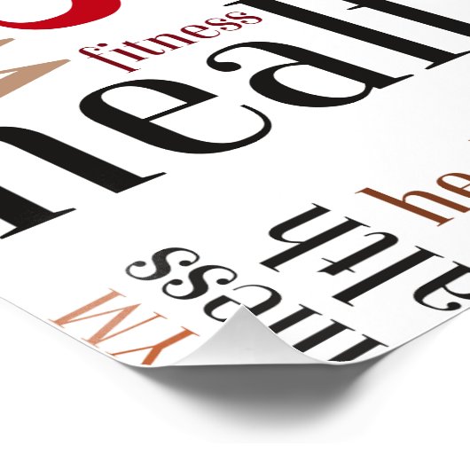 Fitness words poster (Ecke)