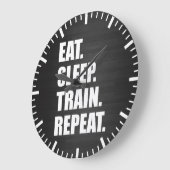 Fitness Workout Gym Motivation Große Wanduhr (Winkel)