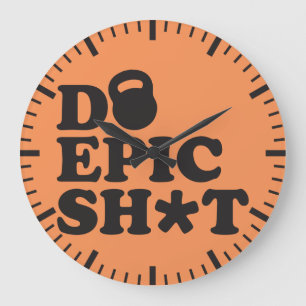 Fitness Workout Gym Motivation Große Wanduhr