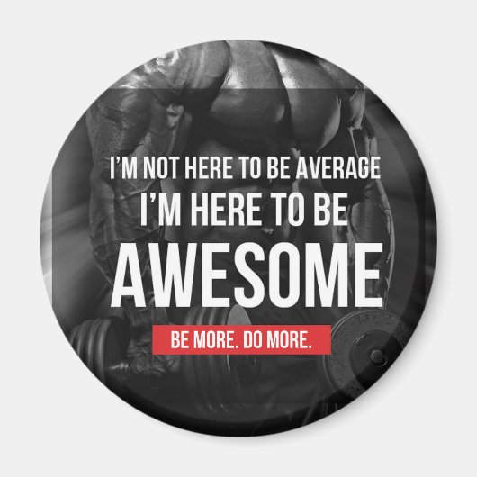 Fitness Workout Gym Motivation Magnet (Vorne)