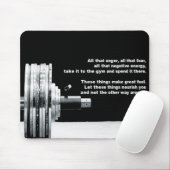 Fitness Workout Gym Motivation Mousepad (Mit Mouse)