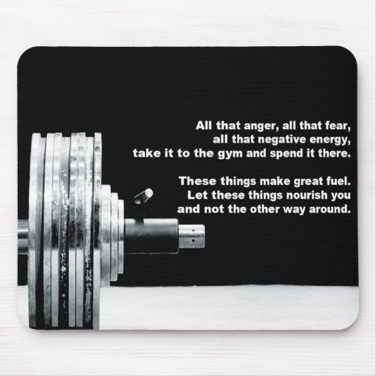 Fitness Workout Gym Motivation Mousepad (Vorne)