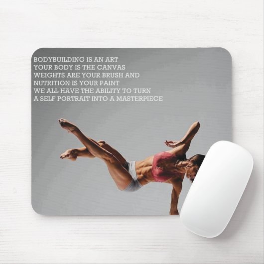Fitness Workout Gym Motivation Mousepad (Mit Mouse)