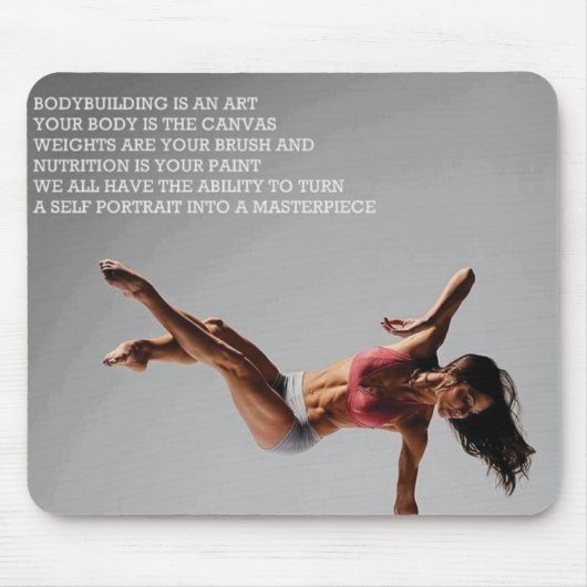 Fitness Workout Gym Motivation Mousepad (Vorne)