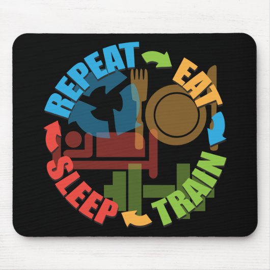 Fitness Workout Gym Motivation Mousepad (Vorne)