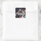 Fitness Workout Gym Motivation Quadratischer Aufkleber (Tasche)