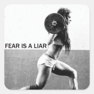 Fitness Workout Gym Motivation Quadratischer Aufkleber