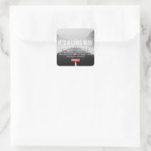 Fitness Workout Gym Motivation Quadratischer Aufkleber (Tasche)