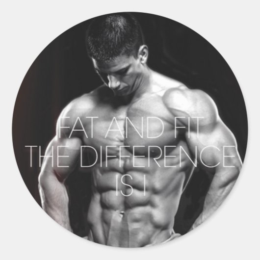 Fitness Workout Gym Motivation Runder Aufkleber (Vorderseite)