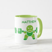 Fitness Workout Gym Motivation Tasse (VorderseiteRechts)