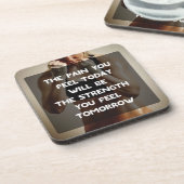 Fitness Workout Gym Motivation Untersetzer (Linke Seite)