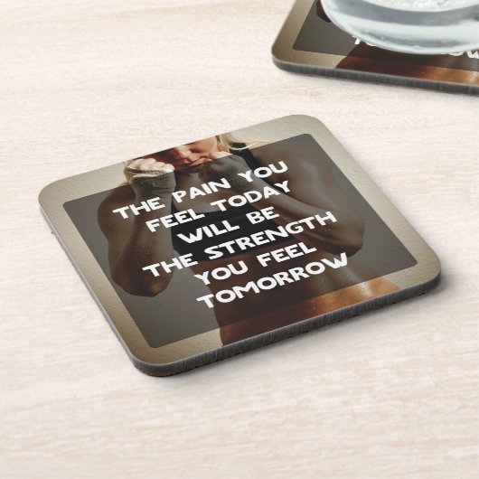 Fitness Workout Gym Motivation Untersetzer (Linke Seite)