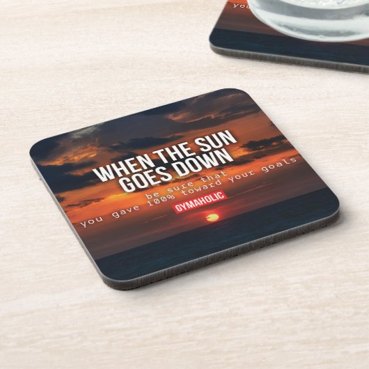 Fitness Workout Gym Motivation Untersetzer (Linke Seite)