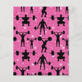 Fitness Workout Gym Sport Pink Glitzer Flyer (Hinten)