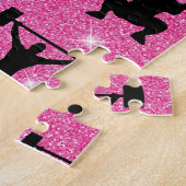 Fitness Workout Gym Sport Pink Glitzer Puzzle (Seite)