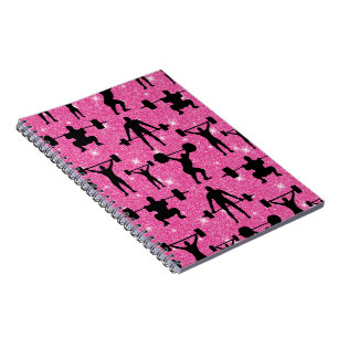 Fitness-Workout-Gym-Sport Rosa Glitter Notizblock