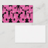 Fitness Workout Gym Sport Rosa Glitzer Visitenkarte (Vorne/Hinten)
