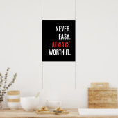 Fitness Workout Gym Zitat motivierend Poster (Küche)