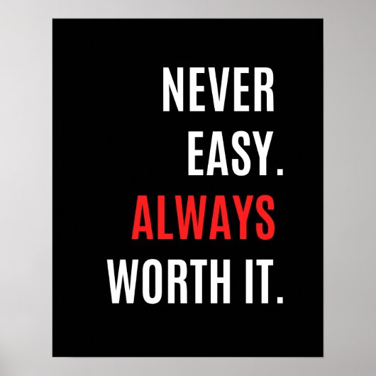 Fitness Workout Gym Zitat motivierend Poster (Vorne)