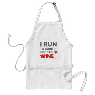 Fitness Workout Ich laufe, um den Wein abzubrennen Schürze