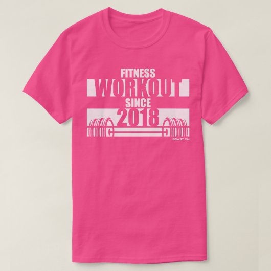 Fitness Workout seit 2018 Gym Motivation Redewendu T-Shirt (Design vorne)