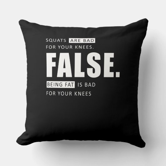 Fitness Workout Squates Leg Day Motivation Kissen (Vorderseite)