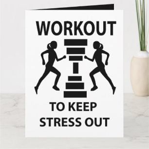 Fitness-Workout-Übungs-Gruß Karte